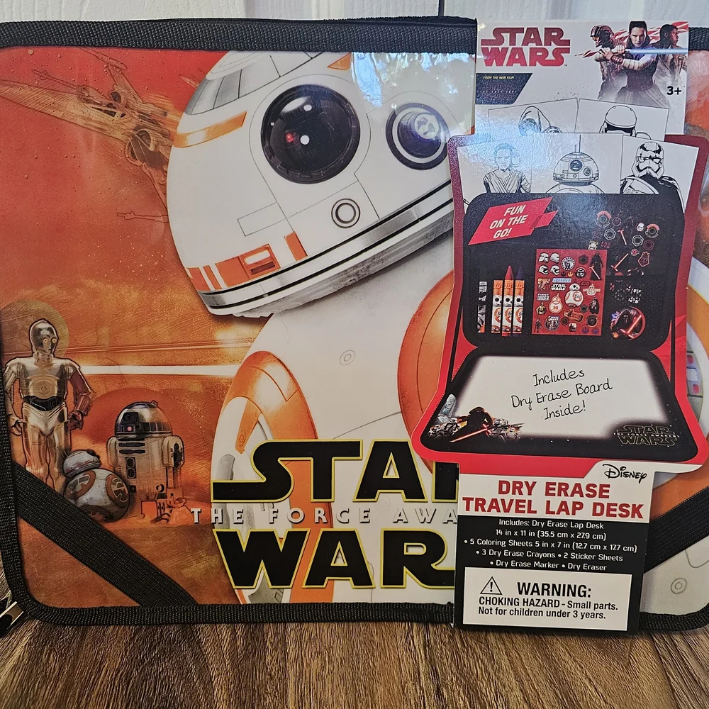 Star Wars The Force Awakens Dry Erase Travel Lap Desk - See Description!